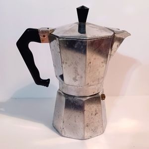 Vintage Italian Aluminum Stovetop Coffee Pot Expresso Maker